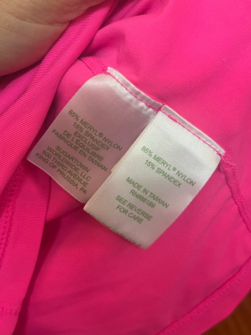 Lilly Pulitzer - Luxletic Hot Pink Cropped Quarter-Zip - Picture 3 of 4